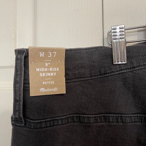 Madewell Women's NWT Gray Raw Hem 9inch High Rise Skinny Jeans Size 37/Plus 24 P - Picture 7 of 12